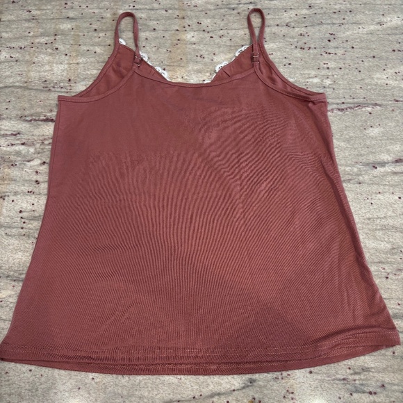 SHEIN Womens Pink V-Neck Tank Top with White Flower Lace - Size S - Picture 2 of 3